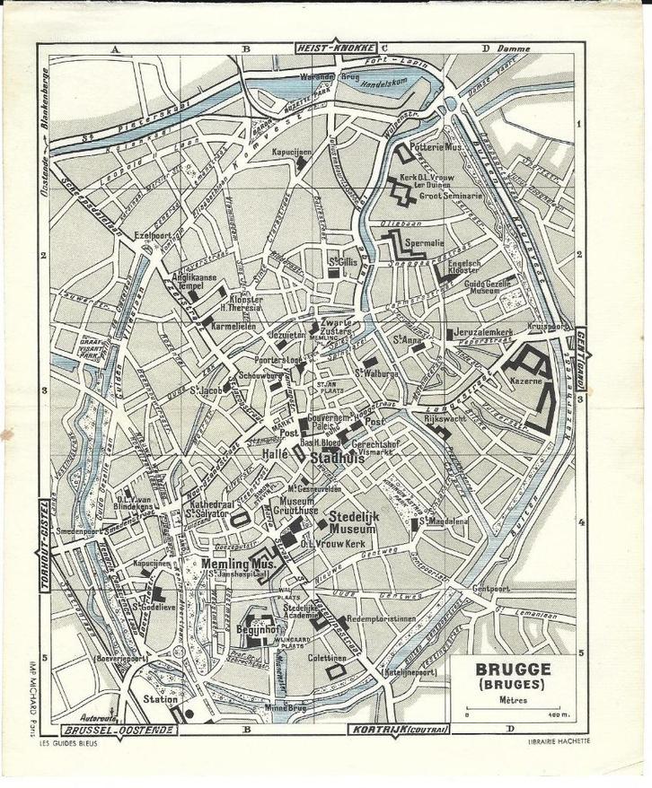 1955 - Brugge stadsplan, Boeken, Atlassen en Landkaarten, Ophalen of Verzenden