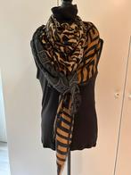 Foulard Shanna brun et noir, Kleding | Dames, Mutsen, Sjaals en Handschoenen, Ophalen of Verzenden, Zo goed als nieuw