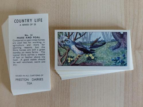 Country Life complete set 25 chromos Preston Dairies 1966, Verzamelen, Foto's en Prenten, Natuur, 1960 tot 1980, Ophalen of Verzenden