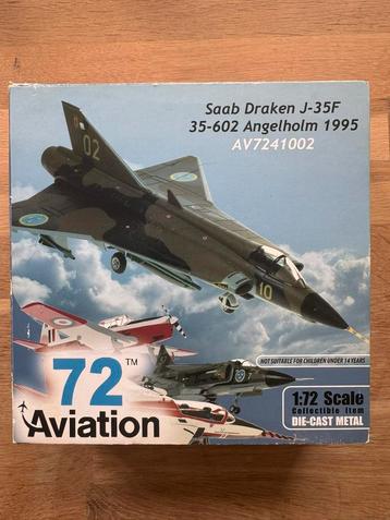Aviation 72 1/72 Saab Draken J-35 AV7241002 diecast model beschikbaar voor biedingen