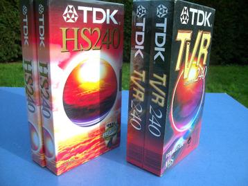 4 X M7 - VHS-videocassette TDK 240 PAL/SECAM - NIEUW beschikbaar voor biedingen