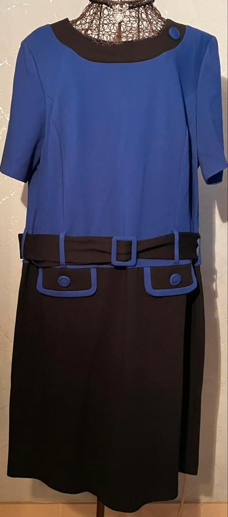 Atmos Fashion 50 NIEUW klasse jurk kobalt blauw / zwart, Kleding | Dames, Grote Maten, Nieuw, Jurk, Blauw, Ophalen of Verzenden