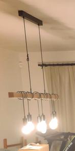 Houten hanglamp industriële stijl, Comme neuf, Enlèvement ou Envoi