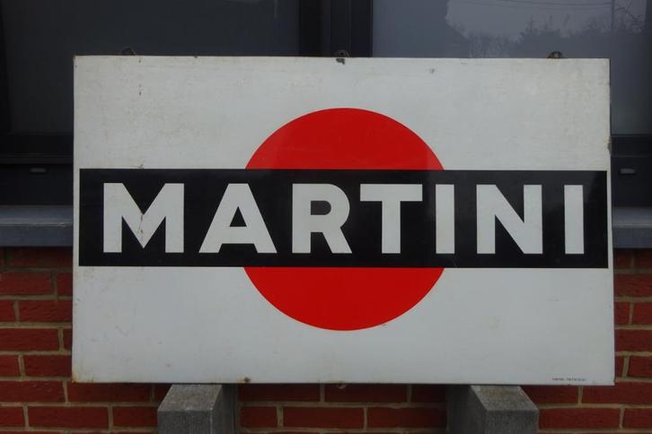 Martini 1967 originele emaille plaat van groot formaat, Verzamelen, Merken en Reclamevoorwerpen, Zo goed als nieuw, Reclamebord