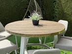 Ronde buiten barset met 6 barstoelen met rugleuning, Ophalen, Zo goed als nieuw