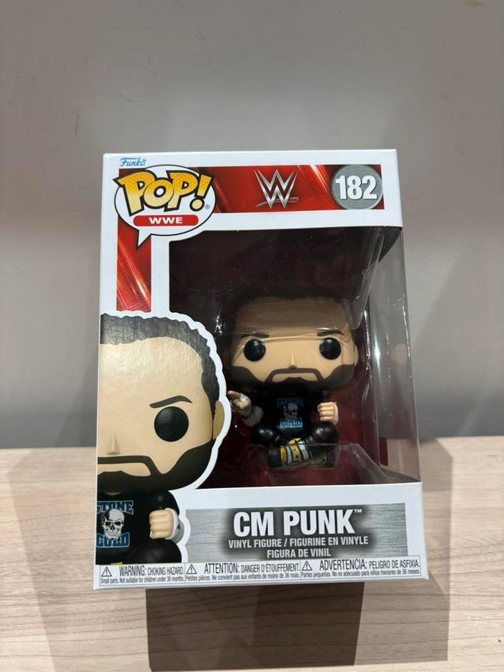 CM Punk #182 Funko Pop! WWE - sitting, Verzamelen, Poppetjes en Figuurtjes, Zo goed als nieuw, Ophalen of Verzenden