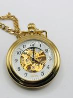 Hislon Hc Mechanical Pocket Watch - Men Skeleton  Watch - 20, Handtassen en Accessoires, Horloges | Heren, Verzenden, Gebruikt