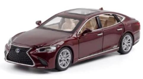 DieCast model metaal LEXUS LS500H (1:32) - Bruin, Ophalen of Verzenden, Nieuw
