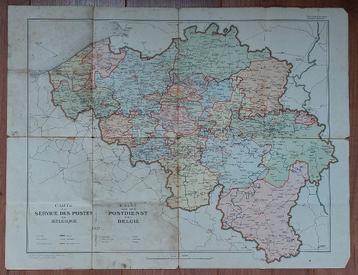 Kaart van den Postdienst van België 1937 