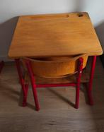 Retro schoolbank met stoel (lagere zithoogte), Ophalen, Gebruikt