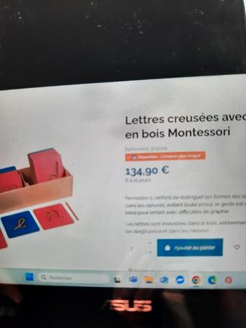 Montessori-methode/alfabetletters  beschikbaar voor biedingen
