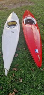 2 kayaks 1 persoon polyester, Watersport en Boten, Kajaks, Ophalen, Gebruikt, 1-persoons