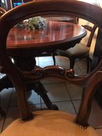 Louis Philippe Franse ronde tafel met 4 stoelen, Antiek en Kunst, Antiek | Meubels | Tafels, Ophalen of Verzenden