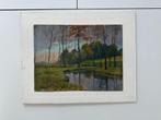 Landschap Schilderij P. F. Mathieu 1917, Ophalen of Verzenden