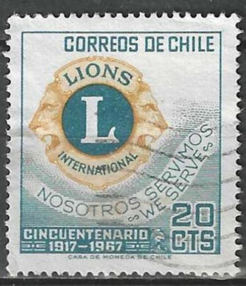 Chili 1967 - Yvert 320 - 50 jaar Lions International (ST), Postzegels en Munten, Postzegels | Amerika, Gestempeld, Verzenden