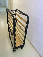 Lit pliant 200 x 80 cm avec cadre en métal, Métal, Une personne, Comme neuf, Enlèvement