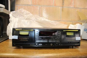 Nieuwe ! dubbele Stereo Cassettedeck Pioneer CT-503R , zwart