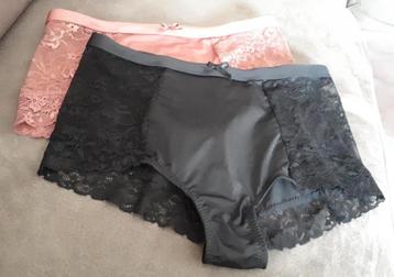 Zeeman-tailleslip-kant-maat M-zwart+taupe - 2 stuks - NIEUW beschikbaar voor biedingen