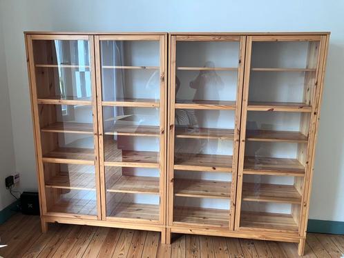 2 kasten IKEA Linnarp grenen met deuren, Huis en Inrichting, Kasten | Vitrinekasten, Gebruikt, 150 tot 200 cm, 100 tot 150 cm