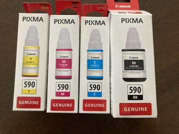 Canon Pixma GI-590 C M Y en BK inkt origineel