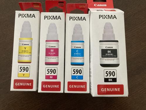 Canon Pixma GI-590 C M Y en BK inkt origineel, Informatique & Logiciels, Fournitures d'imprimante, Neuf, Autres types, Enlèvement