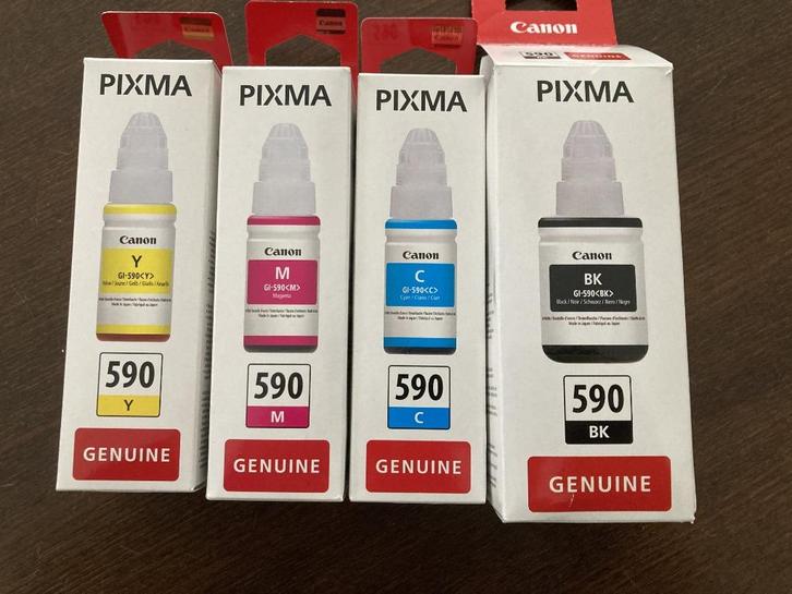 Canon Pixma GI-590 C M Y en BK inkt origineel, Computers en Software, Printerbenodigdheden, Nieuw, Overige typen, Ophalen