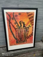 huile sur papier danse sur les notes signe lise brachet, Ophalen of Verzenden