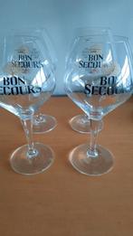 4 splinternieuwe Bon Secours bierglazen., Verzamelen, Ophalen of Verzenden, Nieuw