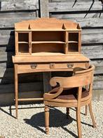 Antieke bureau in eik gezandstraald, Antiek en Kunst, Ophalen of Verzenden