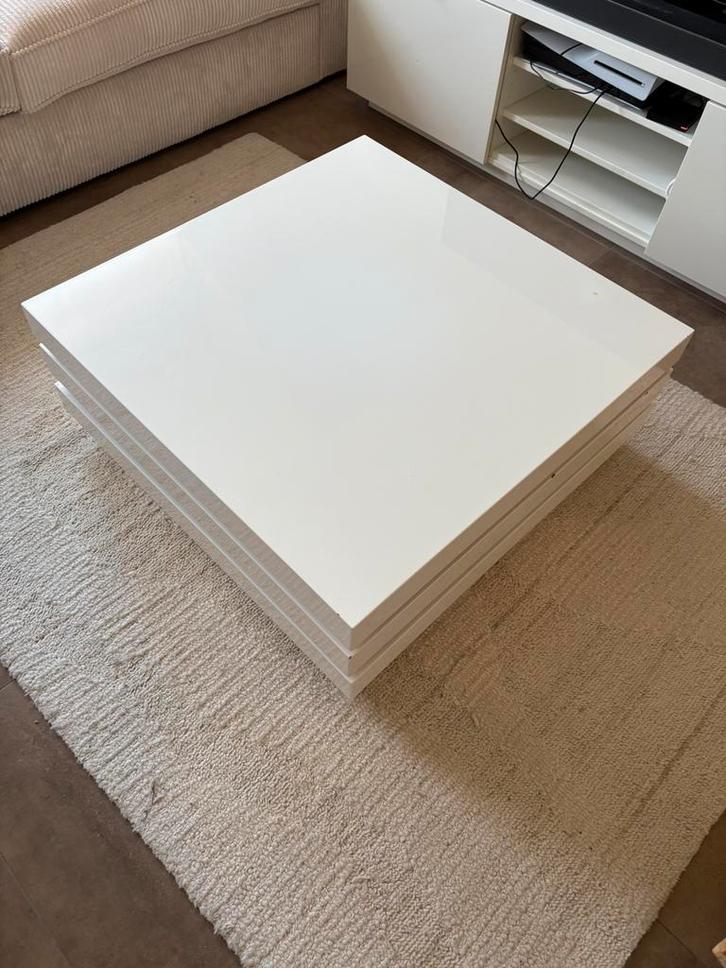 Table de salon modulable blanc laqué, Maison & Meubles, Tables | Tables de salon, Utilisé, Moins de 50 cm, 50 à 100 cm, Carré