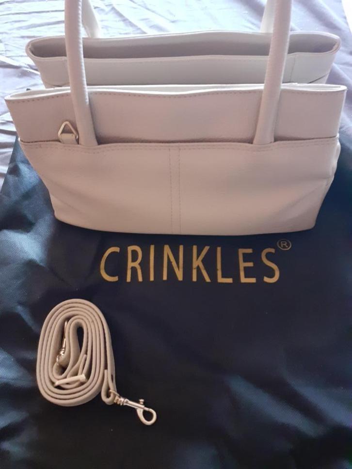 Beige handtas van het merk Crinkles, Handtassen en Accessoires, Tassen | Damestassen, Nieuw, Handtas, Beige, Verzenden