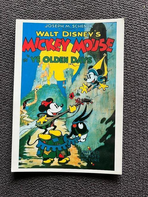 Postkaart Disney Mickey Mouse 'Olden Days', Verzamelen, Disney, Zo goed als nieuw, Plaatje of Poster, Mickey Mouse, Verzenden