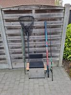 Te koop visbak+hengels, Watersport en Boten, Hengelsport | Algemeen, Ophalen, Gebruikt, Werphengel
