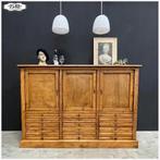 Oude ladekast / hoog dressoir / Frankrijk / landelijk/grenen, Ophalen, Gebruikt, 5 laden of meer, 100 tot 150 cm