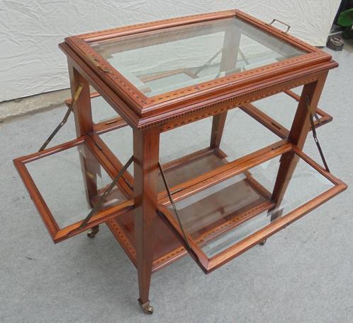Prachtig theekastje  vitrinekastje vitrine  theemeubel, Antiek en Kunst, Antiek | Meubels | Kasten, Ophalen of Verzenden
