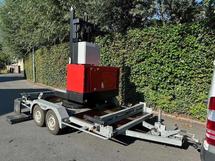 Professionele Aanhangwagen | Generator 380V | Heftruck Mast, Auto diversen, Aanhangers en Bagagewagens, Gebruikt, Ophalen