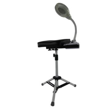 Repose-jambes pour pédicure ambulatoire + lampe loupe + supp