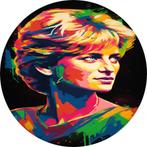 Cercle mural Princesse Diana 120x120 Forex + Système de susp, 75 cm ou plus, Envoi, Création originale, 125 cm ou plus