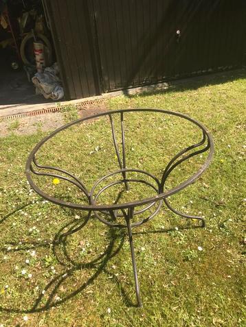 Table ronde avec dalle de verre de 1,2 m de diamètre, Maison & Meubles, Tables | Tables à manger, Verre