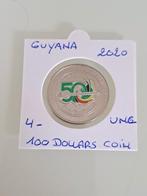 Guyana 100 dollar coin 2020 in unc !!geres martin, Postzegels en Munten, Munten | Afrika, Ophalen of Verzenden