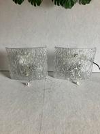 Vintage ijsglas wandlampen set Kalmar Franken Oostenrijk, Ophalen of Verzenden, Gebruikt