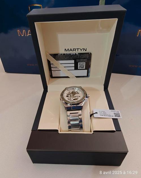 Nieuw Martyn Line PRO WIT AUTOMATISCH HORLOGE, Handtassen en Accessoires, Horloges | Heren, Nieuw, Polshorloge, Overige merken