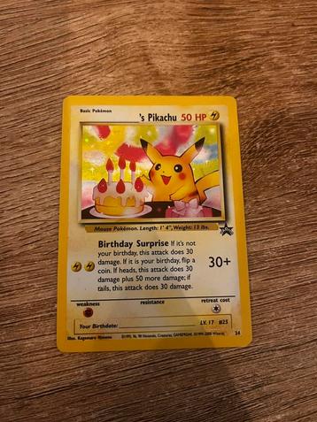 Birthday Pikachu - wotc blackstar promo 24 Pokémon beschikbaar voor biedingen