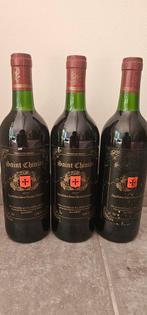 3 vintage flessen Saint Chinian – 1990 – Frankrijk, Ophalen of Verzenden, Frankrijk, Rode wijn