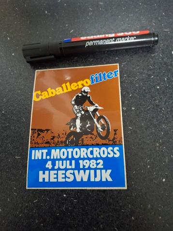 Autocollant moto de motocross Caballero Filter 1982, Enlèvement ou Envoi, Comme neuf, Voiture ou Moto