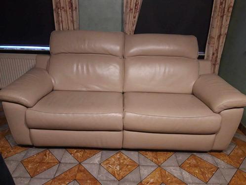 Tweezit zetel, Huis en Inrichting, Zetels | Zetels, Gebruikt, Rechte bank, Tweepersoons, 200 tot 250 cm, 75 tot 100 cm, Leer, Ophalen