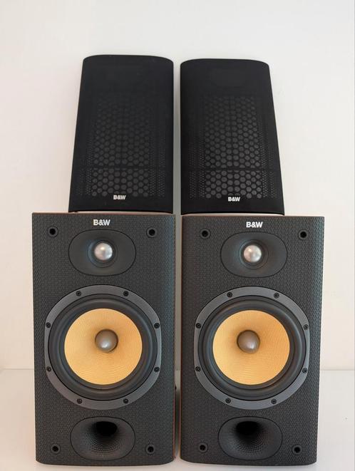 Bowers & Wilkins DM601 S3 luidsprekers – 100W – Made in Uk., Audio, Tv en Foto, Luidsprekerboxen, Gebruikt, Front, Rear of Stereo speakers