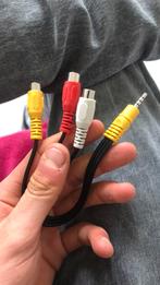 Câble adaptateur AV 3,5 mm vers 3 RCA., Enlèvement ou Envoi, Comme neuf