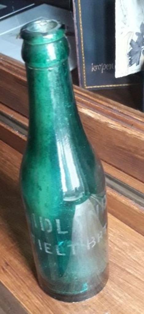 Groene bierfles " MIDLAND" - Tielt BRT, Verzamelen, Biermerken, Gebruikt, Flesje(s), Ophalen of Verzenden