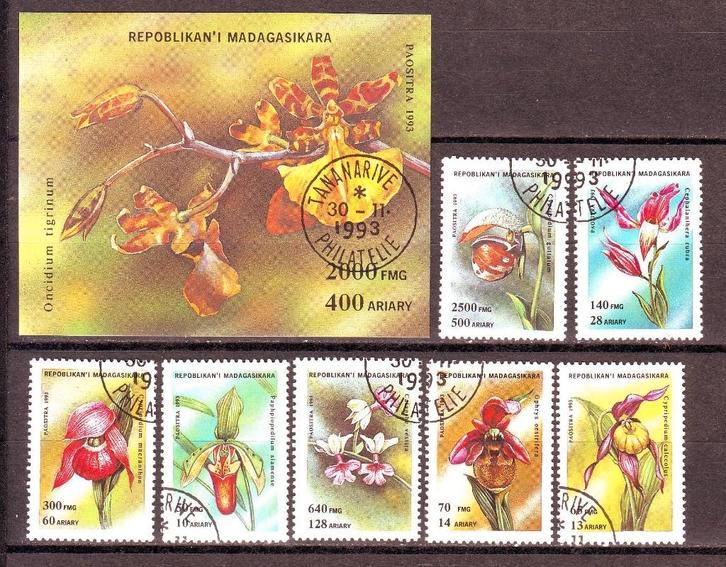 Postzegels thema bloemen : reeksen en blokken, Postzegels en Munten, Postzegels | Thematische zegels, Gestempeld, Dier of Natuur